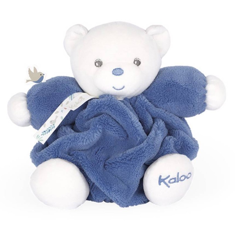 Doudou Patapouf ourson bleu océan petit Plume Kaloo BCD