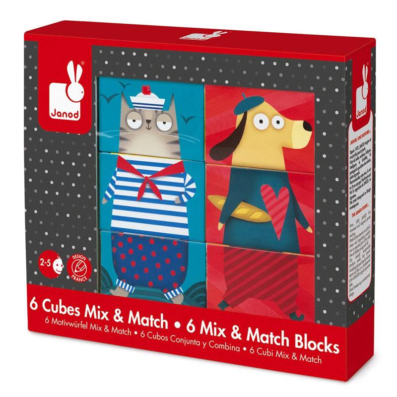 Kubkid 6 Cubes Mix Et Match Chiens Et Chats