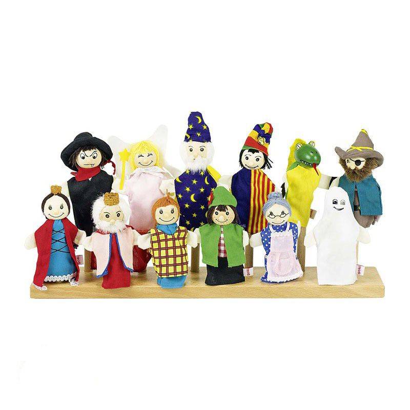 Magnifique lot de 13 marionnettes à main vintage