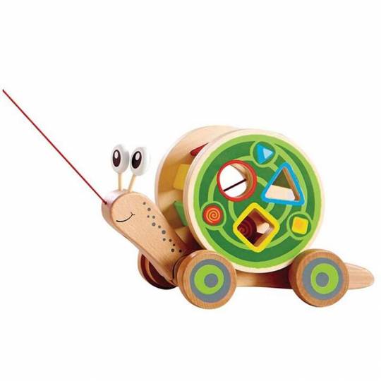 Escargot roulant avec jeu de formes - un jeu Hape - Boutique BCD Jeux