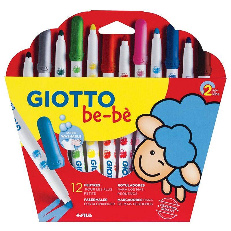 Étui 12 feutres lavables maxi Giotto Bèbe - Giotto - boutique BCD Jeux