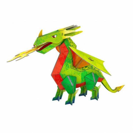 Le dragon 3D - Puzzle 3D et livre Sassi - 2