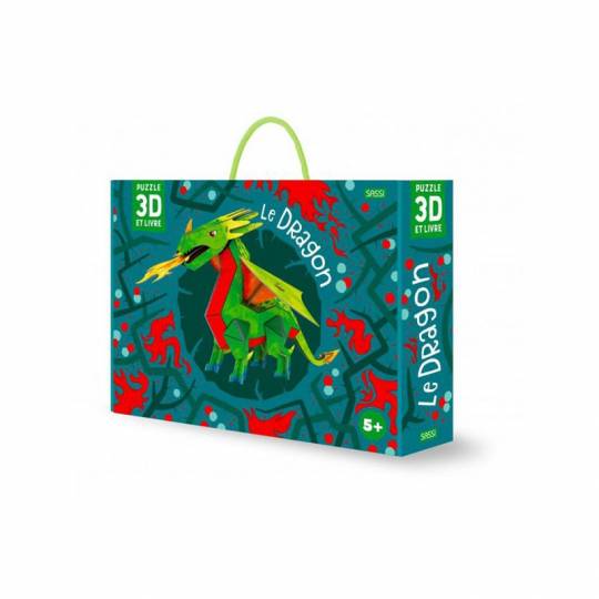 Le dragon 3D - Puzzle 3D et livre Sassi - 3