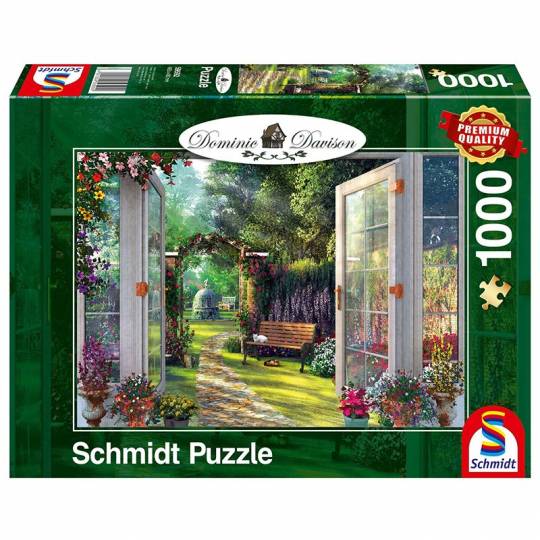 Schmidt Puzzles - Vue sur le jardin enchanté - 1000 pcs Schmidt - 1