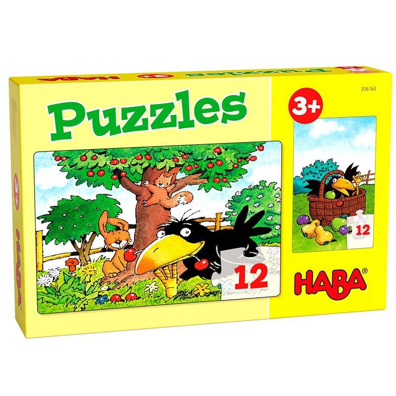 Puzzle 2 en 1 Le Verger - 12 pcs - Un jeu Haba - boutique BCD JEUX