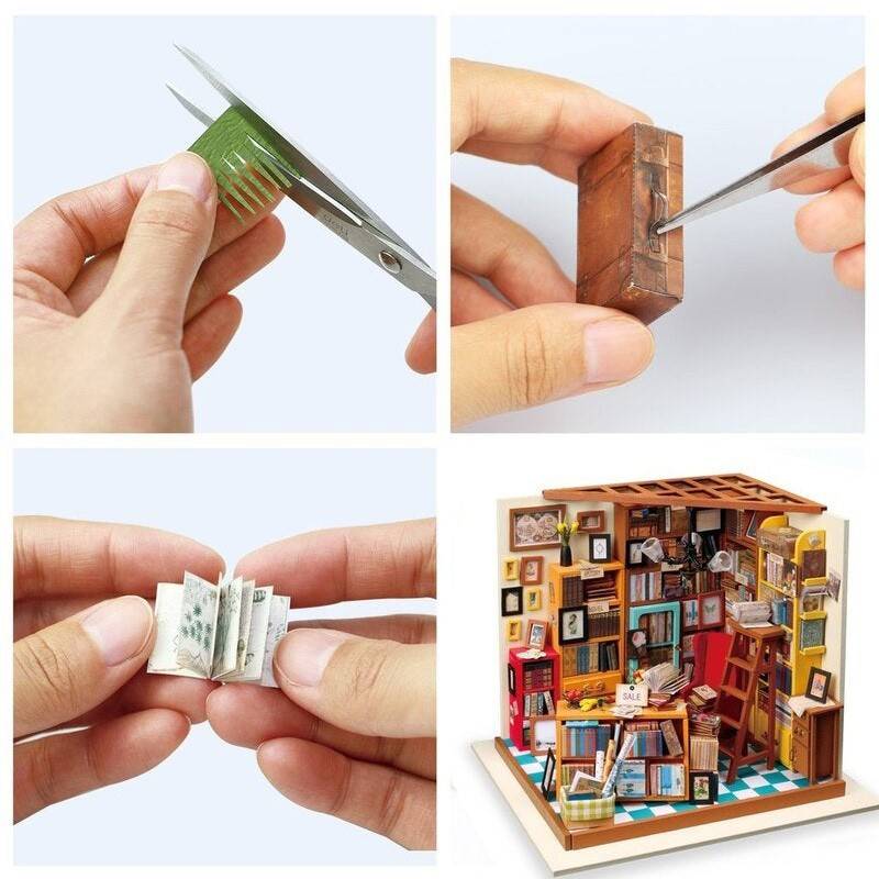 La Bibliothèque de Sam - Miniatures 3D DIY Rolife - BCD JEUX