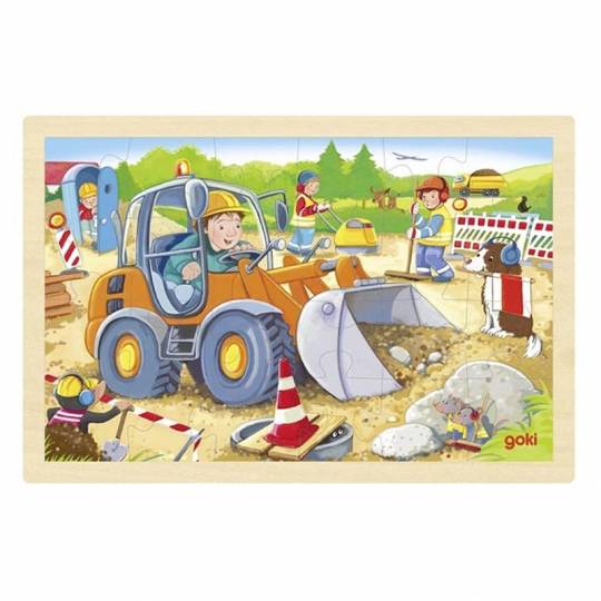 Puzzle Chantier 24 pcs - Goki Goki - 1