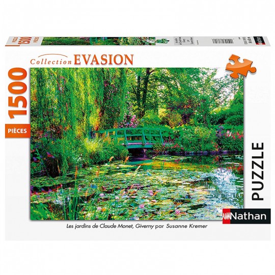 Puzzle 1500 pcs Collection Évasion - Les Jardins de Claude Monet, Giverny Nathan - 1