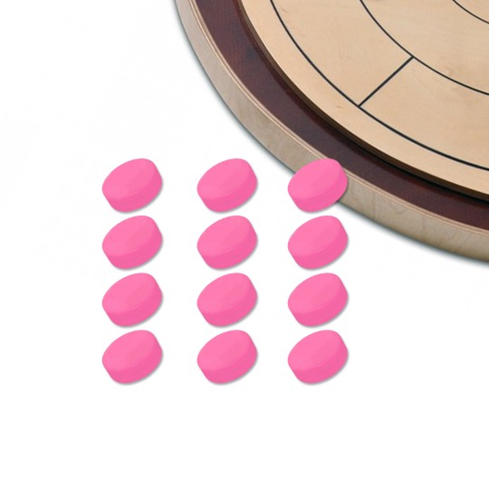 Pions x12 Crokinole 78 Design Rose Ferti Games - 2