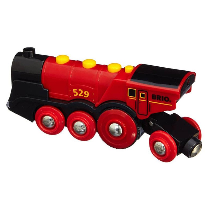 Brio - Locomotive rouge puissante a piles - Age 3 ans +