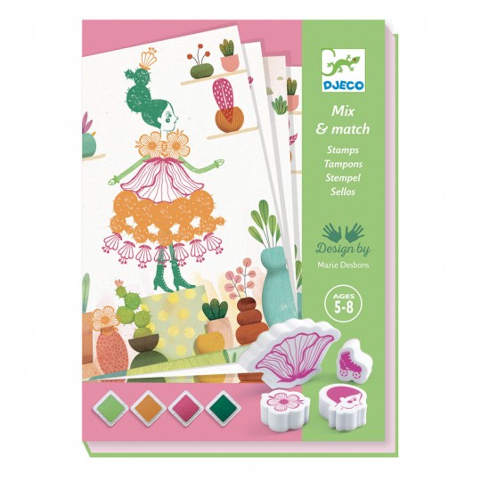 Tampons Mix and Match Flower girls - Djeco Djeco - 1