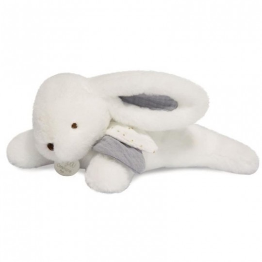 Pantin Pompon Blanc Happy Glossy 20cm - Doudou et Compagnie Doudou et compagnie - 1