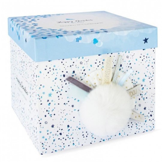 Pantin Pompon Blanc Happy Glossy 20cm - Doudou et Compagnie Doudou et compagnie - 2