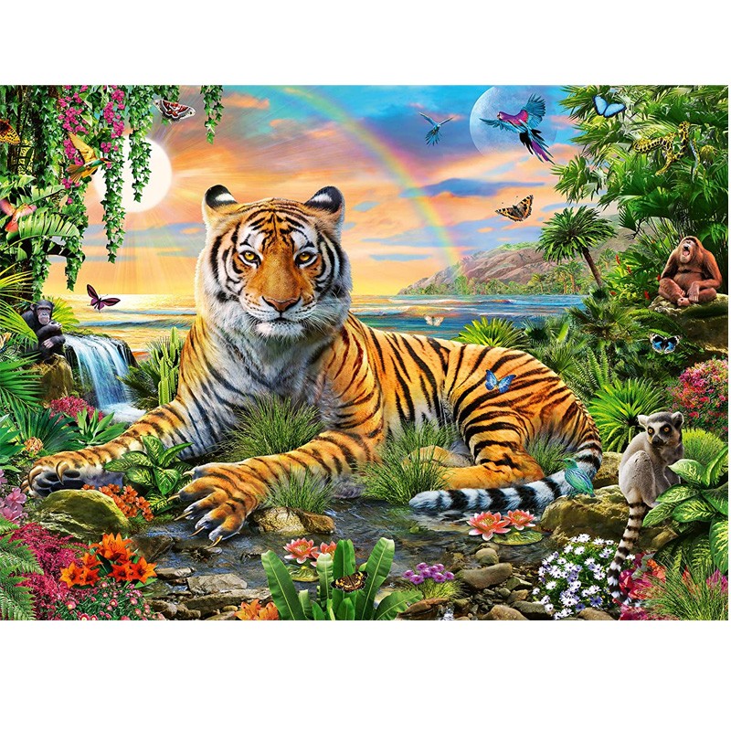 Puzzle Animaux de la jungle 100 pièces - 49x36 cm