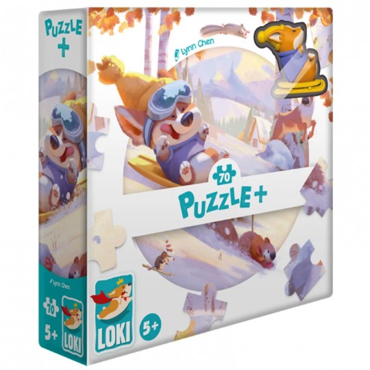 Puzzle+ : LOKI fait de la luge - 70 pcs Loki - 1