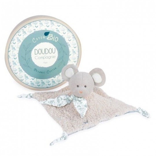 Doudou souris vert olive 25 cm : DOUDOU BOTANIC BIO - Doudou et Compagnie Doudou et compagnie - 1