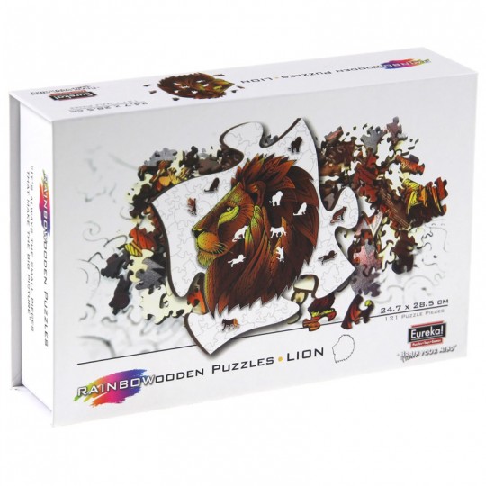 Rainbow Wooden Puzzle LION - 121 pcs Eureka 3D Puzzle - 1