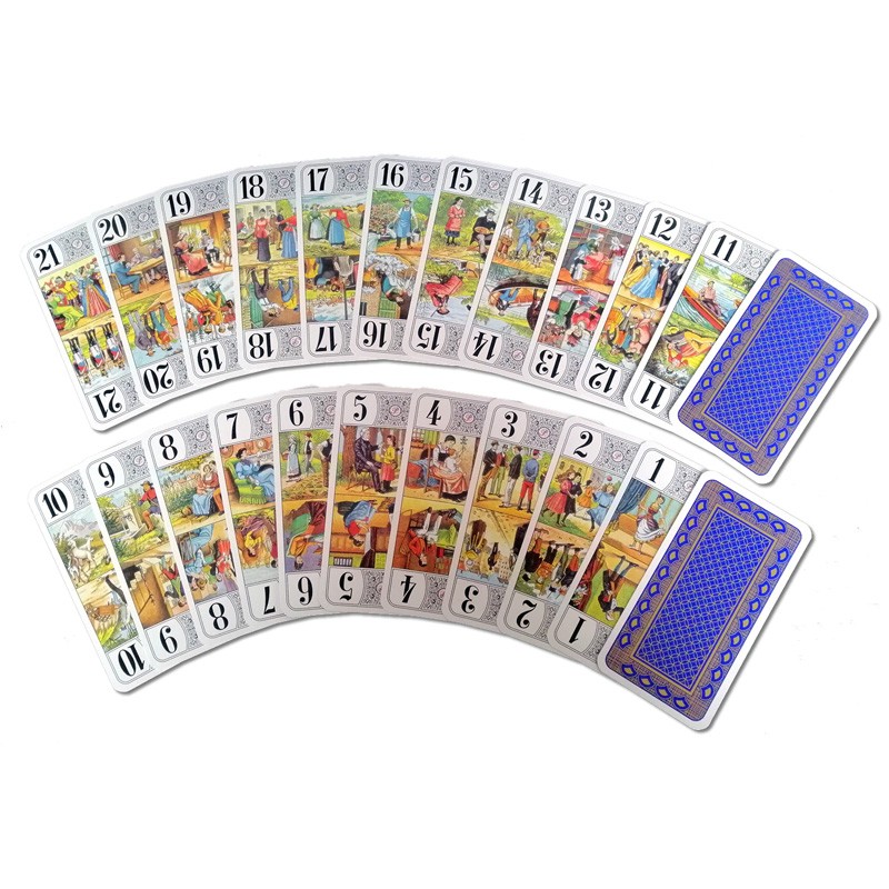 Piatnik - Jeu de cartes - Tarot luxe 78 cartes - Dos bleu et or