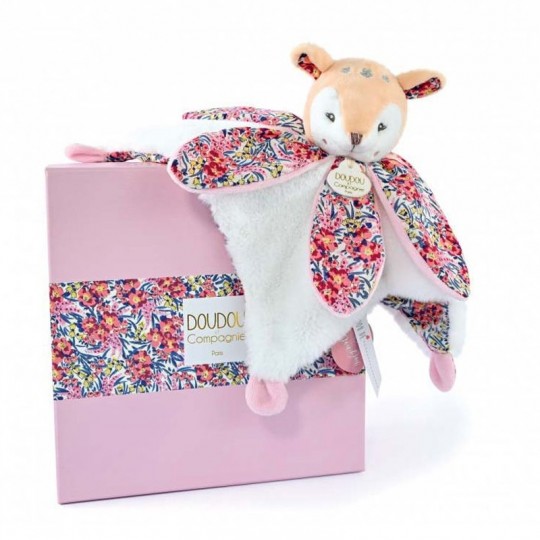 BOH'AIME Doudou FAON blanc avec pétales - Doudou et Compagnie Doudou et compagnie - 2