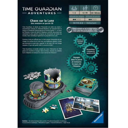 Puzzle 3D - Time Guardian Adventures - Chaos sur la Lune Ravensburger - 3