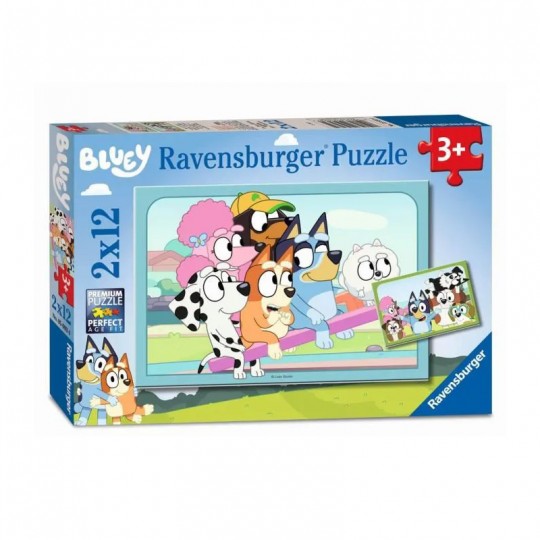 Puzzles 2x12 p - S'amuser avec Bluey Ravensburger - 1