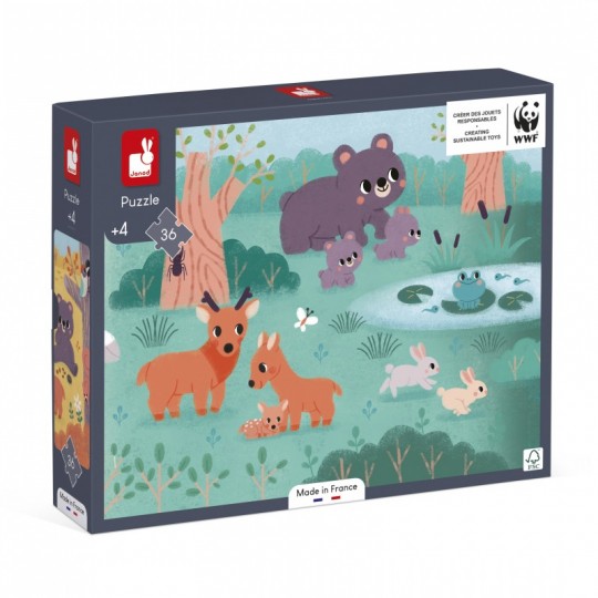 Puzzle panoramique WWF 4 saisons 36 pcs - Janod Janod - 1