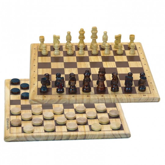 Jeux de Dames et d'Echecs en bois - Jeujura Jeujura - 1