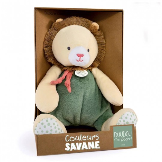 Doudou Lion beige et vert 30 cm - Doudou et Compagnie Doudou et compagnie - 1