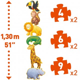 Puzzle 6 pièces Aquarium Janod : King Jouet, Puzzle bébé / enfant