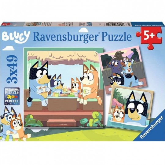 Puzzles 3x49 p - Les aventures de Bluey ! Ravensburger - 1