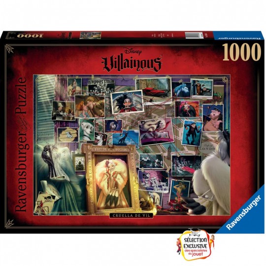 Puzzle 1000 p - Cruella d'Enfer (Collection Disney Villainous) Ravensburger - 1