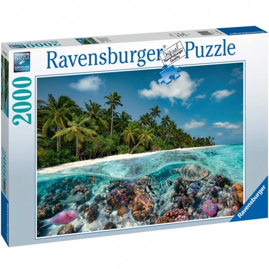 Puzzle 2000 p - Une plongée aux Maldives Ravensburger - 1