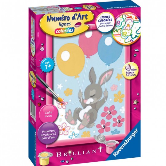 Numéro d'art - petit - Lapin et ballons Ravensburger - 1