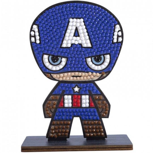 CRYSTAL ART Kit figurine à diamanter Captain America Crystal Art - 1