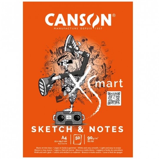 Bloc Canson XSmart 50 Feuilles A4 90 g Sketch&Notes Canson - 1