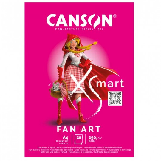 Bloc Canson XSmart 20 Feuilles A4 250 g Fan Art Canson - 1