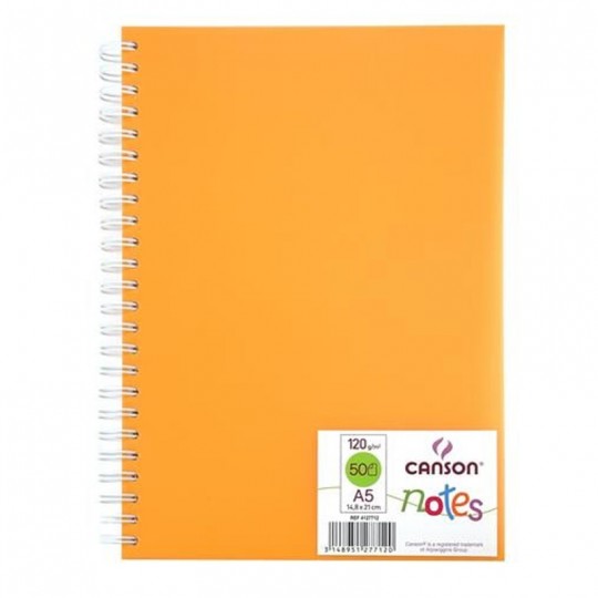 Carnet Notes Canson 50 feuilles A5 120 g Orange Canson - 1