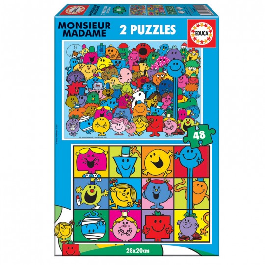 Puzzle 2×48 pcs Monsieur Madame - Educa Educa - 1