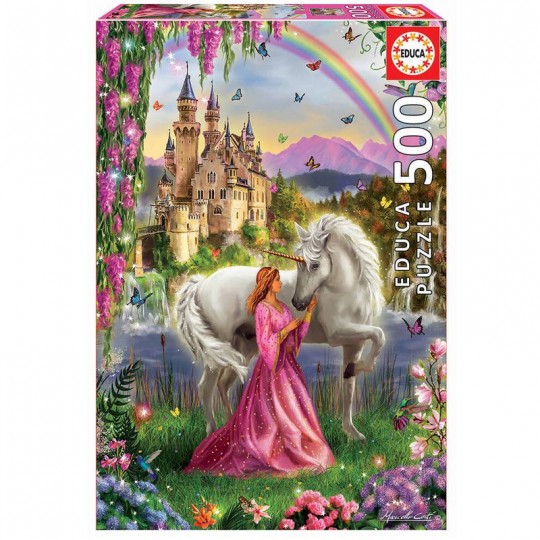 Puzzle 500 pcs Fée et licorne - Educa Educa - 1