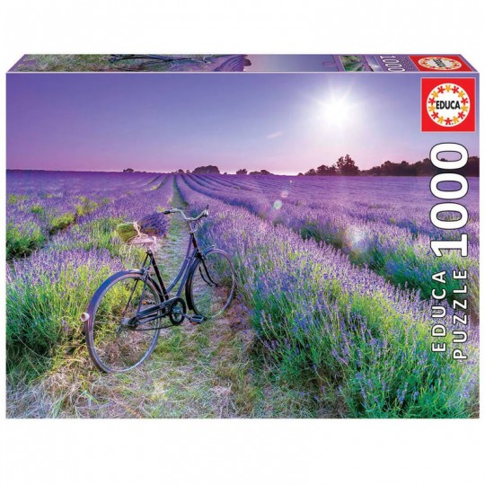 Puzzle 1000 pcs Vélo Dans Un Champ de Lavande - Educa Educa - 1