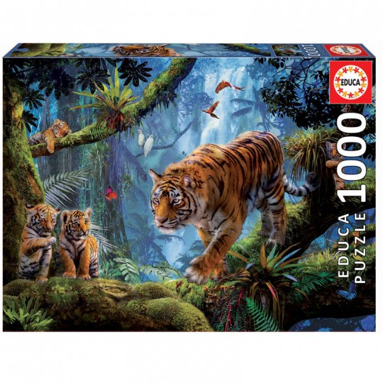 Puzzle 1000 pcs Tigres sur l´arbre - Educa Educa - 1