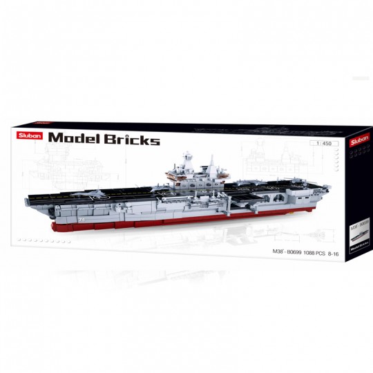 Model Bricks 1:450 : Navire d'assaut amphibie 1088 pcs - Sluban SLUBAN - 1