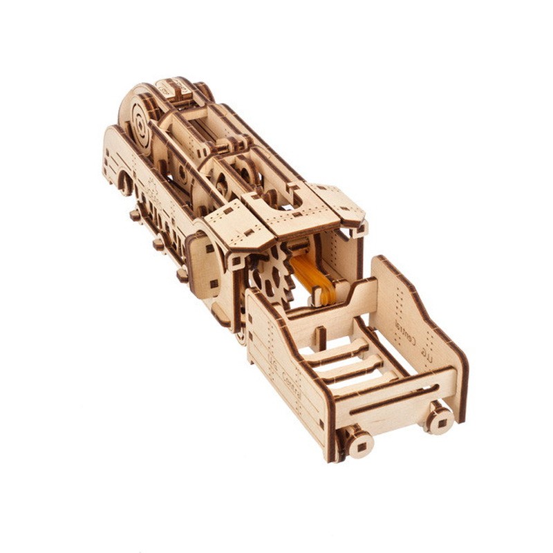 Ugears - Puzzle 3D mécanique en bois V-Express locomotive à vapeur