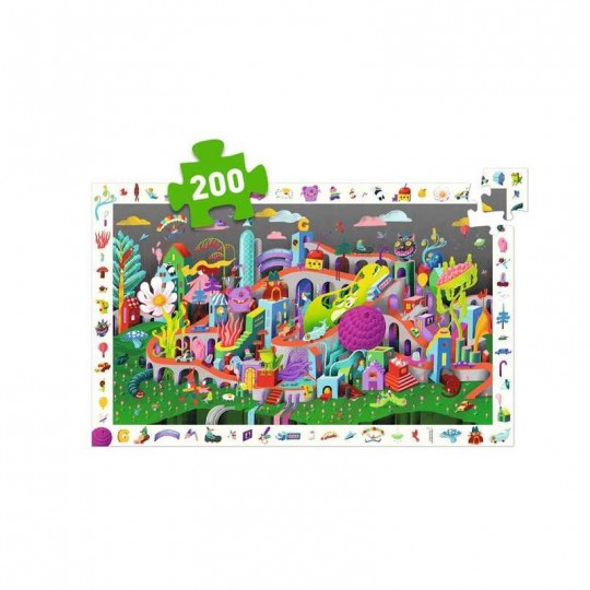 Puzzle d'Observation Crazy Town 200 pcs - Djeco Djeco - 1