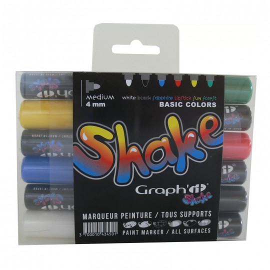 GRAPH'IT SHAKE Set de 6 Marqueurs Medium - Basic Graph'it - 1