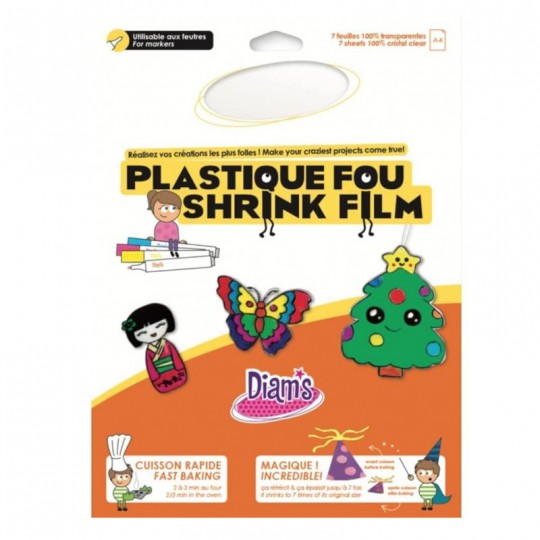 PLASTIQUE FOU DIAM'S 7 feuilles : Cristal lisse Diam's - 1