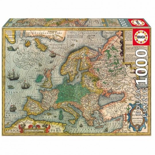 Puzzle 1000 pcs Carte d'europe - Educa Educa - 1