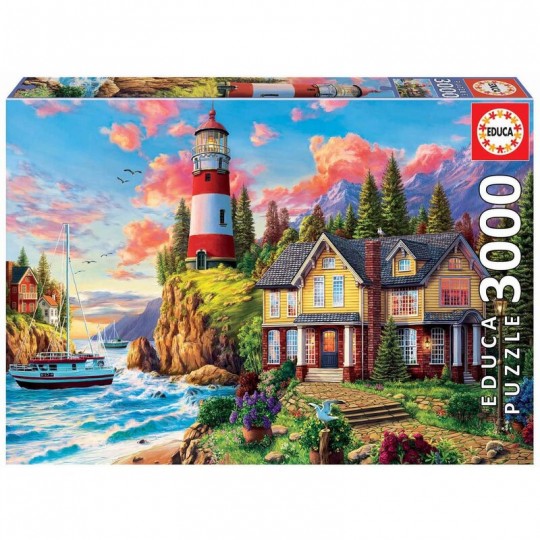 Puzzle 3000 pcs Phare près de l'océan - Educa Educa - 1