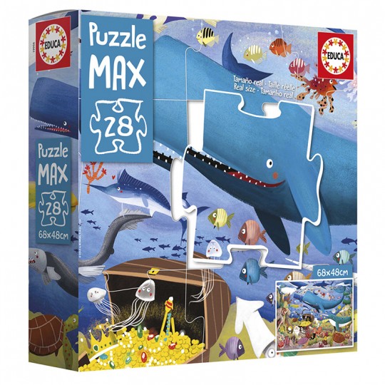 Puzzle Max 28 pcs Sous les animaux marins Educa - 1