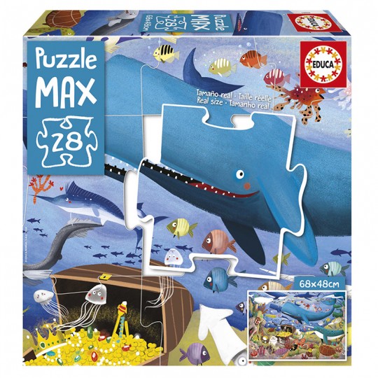 Puzzle Max 28 pcs Sous les animaux marins Educa - 2